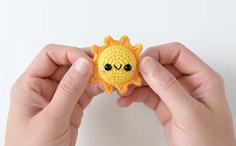 crochet a tiny sun